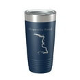 thumbnail image 1 of Hopeville Pond Tumbler Lake Map Travel Mug Insulated Laser Engraved Coffee Cup Connecticut 20 oz Navy Blue, 1 of 1