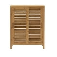thumbnail image 3 of Linon Bracken Sturdy Solid Bamboo 2 Door 3 Shelf Floor Cabinet in Natural Brown, 3 of 14