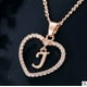 thumbnail image 3 of Collar para mujer, joyería para mujer, collar con letras, 26 letras, circonita, corazón, colgante, collar, 3 of 5