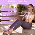 thumbnail image 3 of Pedal Resistance Band with Handle – 6-Tubes Exercise Bands for Home Gym, Full Body Training(Blue), 3 of 14