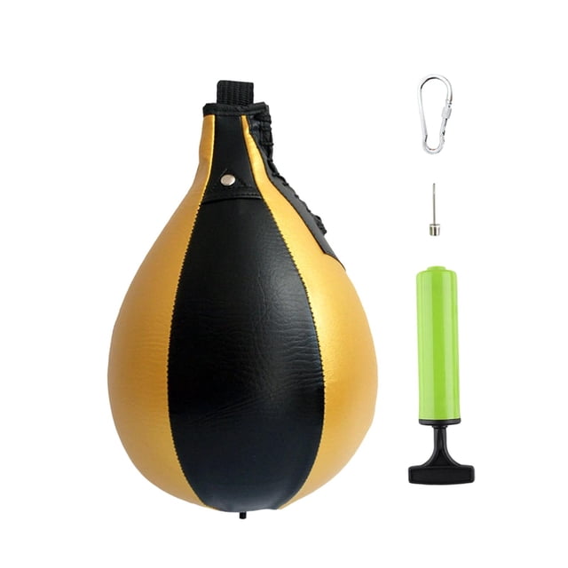 Saco de boxeo de velocidad, saco de boxeo, pelota de boxeo para entrenamiento deportivo de MMA oro negro