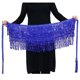 thumbnail image 2 of Guardurnaity a la cadera para danza del vientre a la moda, faldas con borlas, multicolor, hermosa lentejuela, diamantes de imitación brillantes, Prendas para la parte inferior del cuerpo Azul oscuro Guardurnaity AP012243-06, 2 of 6