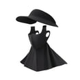 thumbnail image 1 of S SERENABLE Sun Hat Face Cover Cap Earloop Women for Sightseeing Outdoor Activities Work Black, 1 of 9