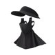 thumbnail image 1 of Cubierta de la cara de sombrero de sombra transpirable Earlada de borde ancho protección solar que cubre la cara de verano para mujeres para hacer Negro, 1 of 8