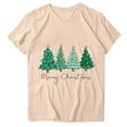 thumbnail image 4 of Fiudx Camisas para Mujer Camiseta de Manga Corta con Cuello Redondo y Estampado Navideño para Mujer, 4 of 4