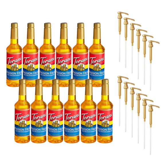 Torani Passion Fruit Flavoring Syrup Plastic 750 mL Bonus Squeeze Pump