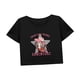 thumbnail image 5 of Camiseta recortada de entrenamiento con cuello redondo suave de verano para mujer para caminar en el trabajo XL, 5 of 7