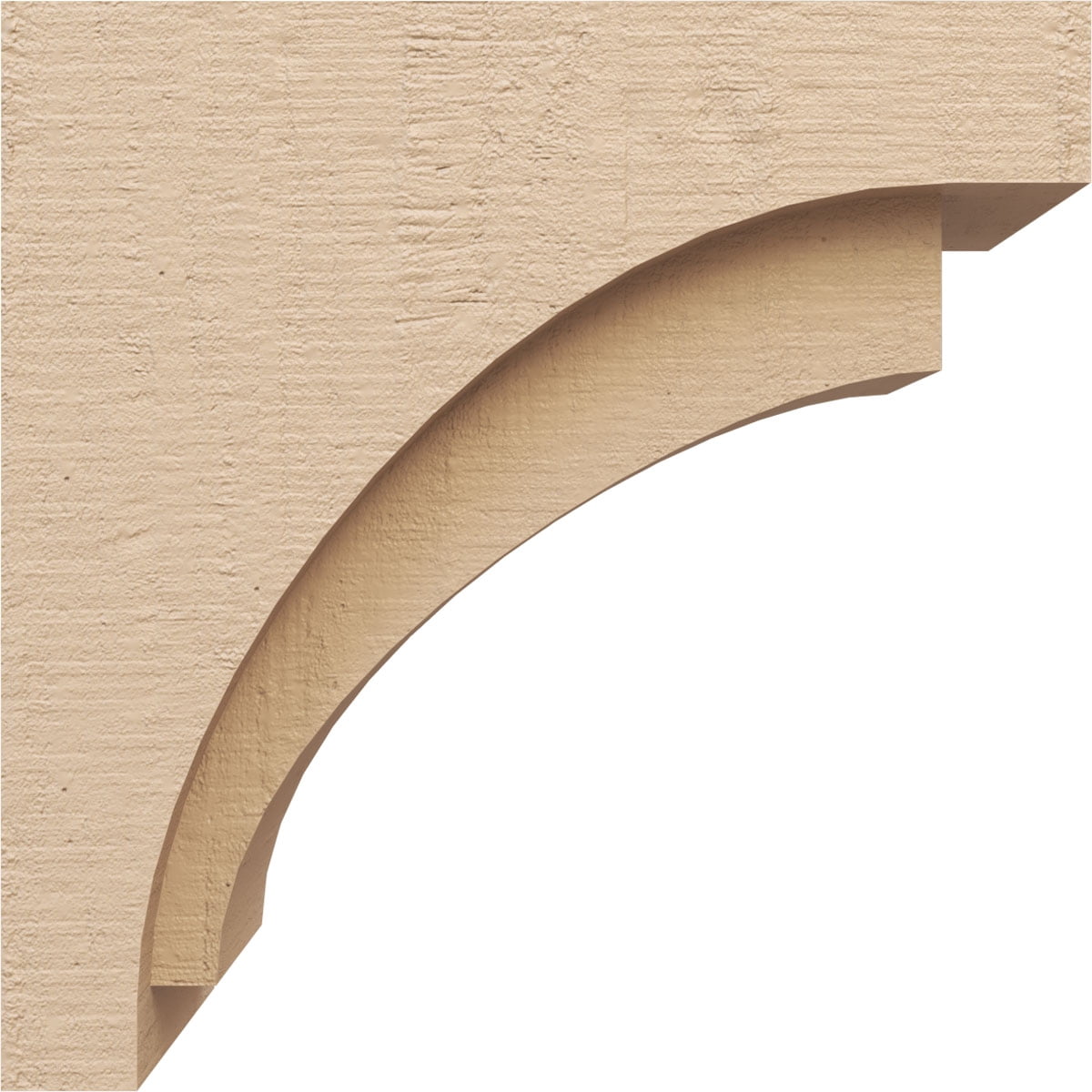 7"W x 14"D x 14"H Classic Rivera Rough Cedar Woodgrain TimberThane Corbel, Primed Tan