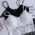 thumbnail image 4 of Non Ring Gathered Comfortable Bra Simple Natural Type Lace Anti Disappearance Wrapped Bra Bustier Underwear, 4 of 8