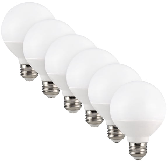 Maxxima G25 LED Vanity Light Bulb, 40 Watt Equal, 450 Lumens 4000K Neutral White (6 Pack)