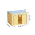 thumbnail image 3 of Clothing And Home Storage Box, Thickened Large Capacity Foldable Organizer with a Clear Window, Handle & Zipper, Moistureproof Sorting Bag for Home Clothes Quilt Travel Storage (U, 11×15×8in), 3 of 6