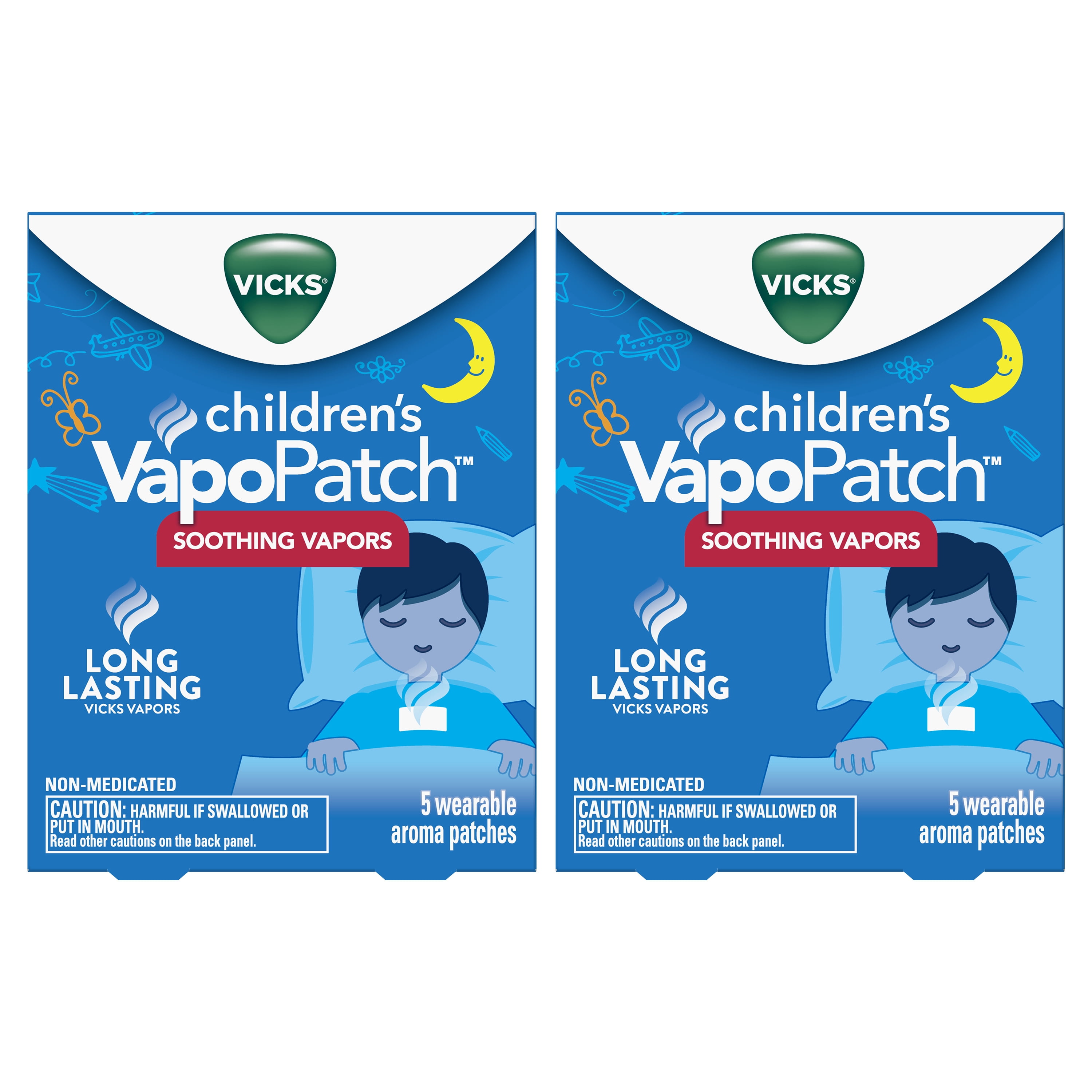 Vicks VapoPatch with Long Lasting Soothing Vicks Vapors for Children
