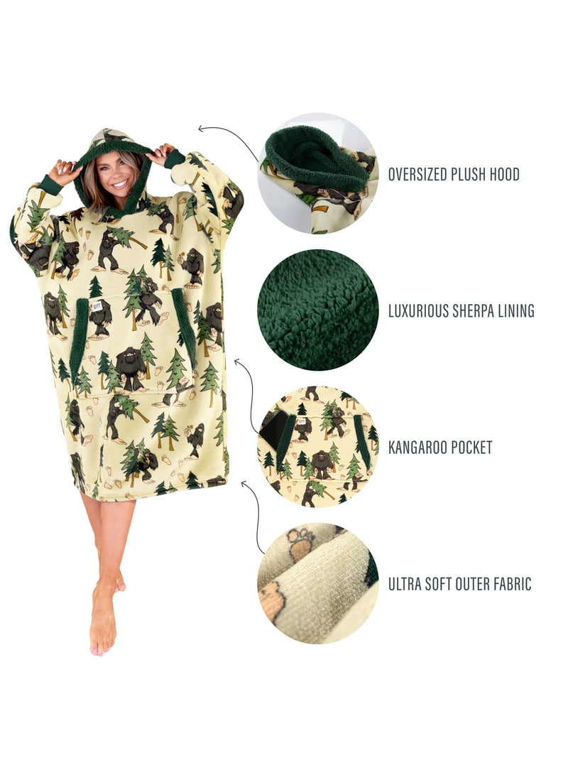 Halloween Blanket Kids Hoodie Oversized Blanket With Sleeves Panda