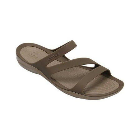 - Crocs Swiftwater Sandal Women Open Toe Synthetic Tan Slides Sandal