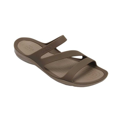 NEW Crocs Women's Swiftwater Slip On Sandals Grey/White #203998 147H tz 