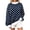 Navy, variant on QINGFSAP Womens Polka Dot Sweatshirt Long Sleeve Crewneck Pullover Tops Casual Loose Fit Knit Shirt Fall Winter Blouse