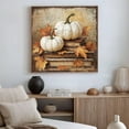 thumbnail image 3 of Pumpkin Sign Fall Posters Vintage Pumpkin Patch Rustic Print Poster Wall Art Canvas Artwork Home Farmhouse Mantel Entryway Country Autumn Decoration No Frame, 3 of 6