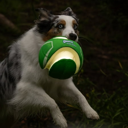 Chuckit! Kick Fetch Glow in the Dark Dog Ball Interactive Dog Toy, Small 5.5" for Small Dogs Up To 20 lb, Pack of 1