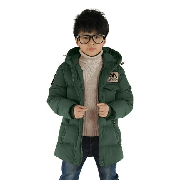 Boys top green coat
