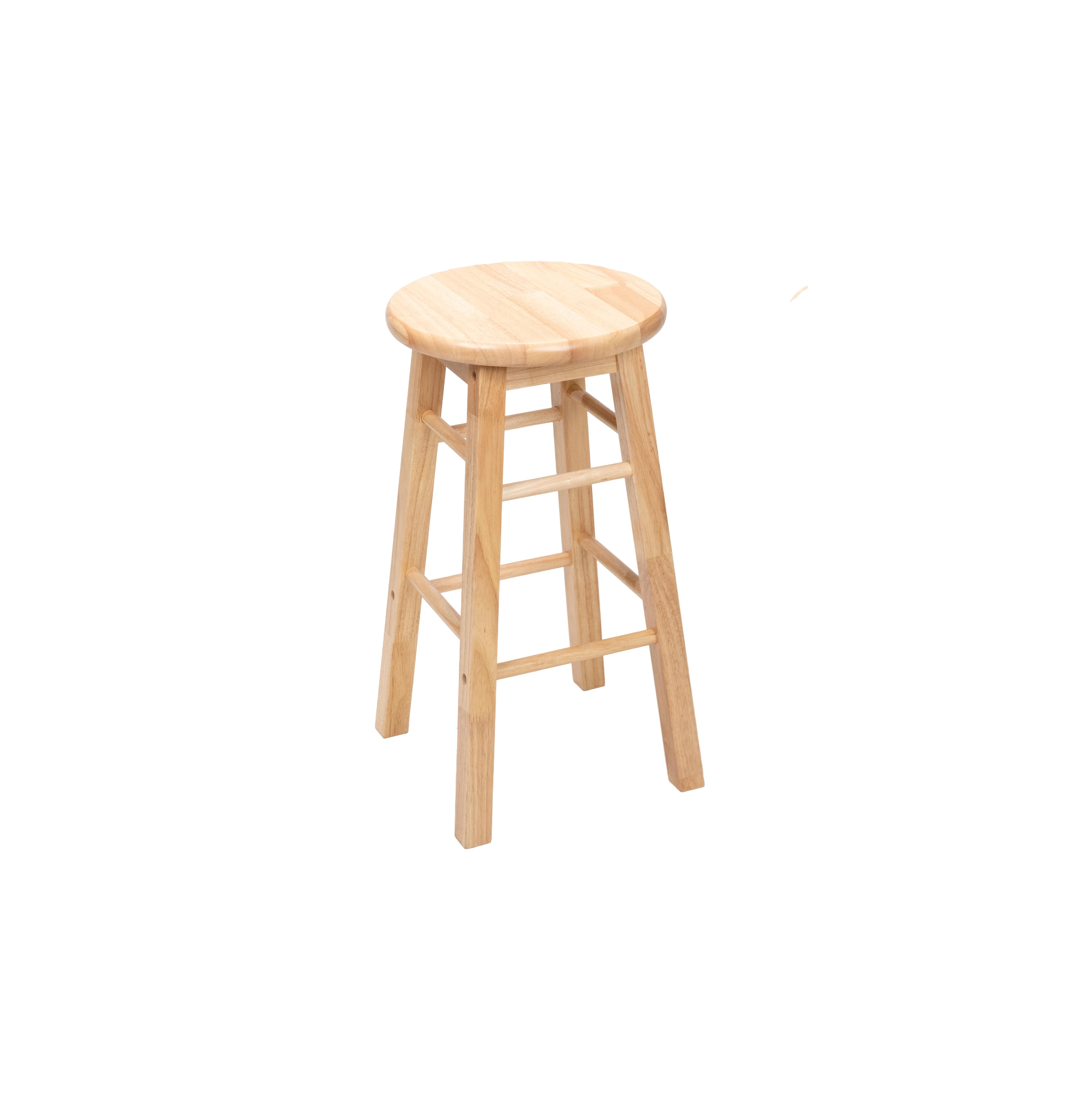 Mainstays 2-Pack 24" Backless Wood Counter Stools, Natural Finish