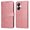 Pink, variant on Wallet Phone Case for Realme 10 Pro Plus 5G with Card Holder and Stand Function Blue