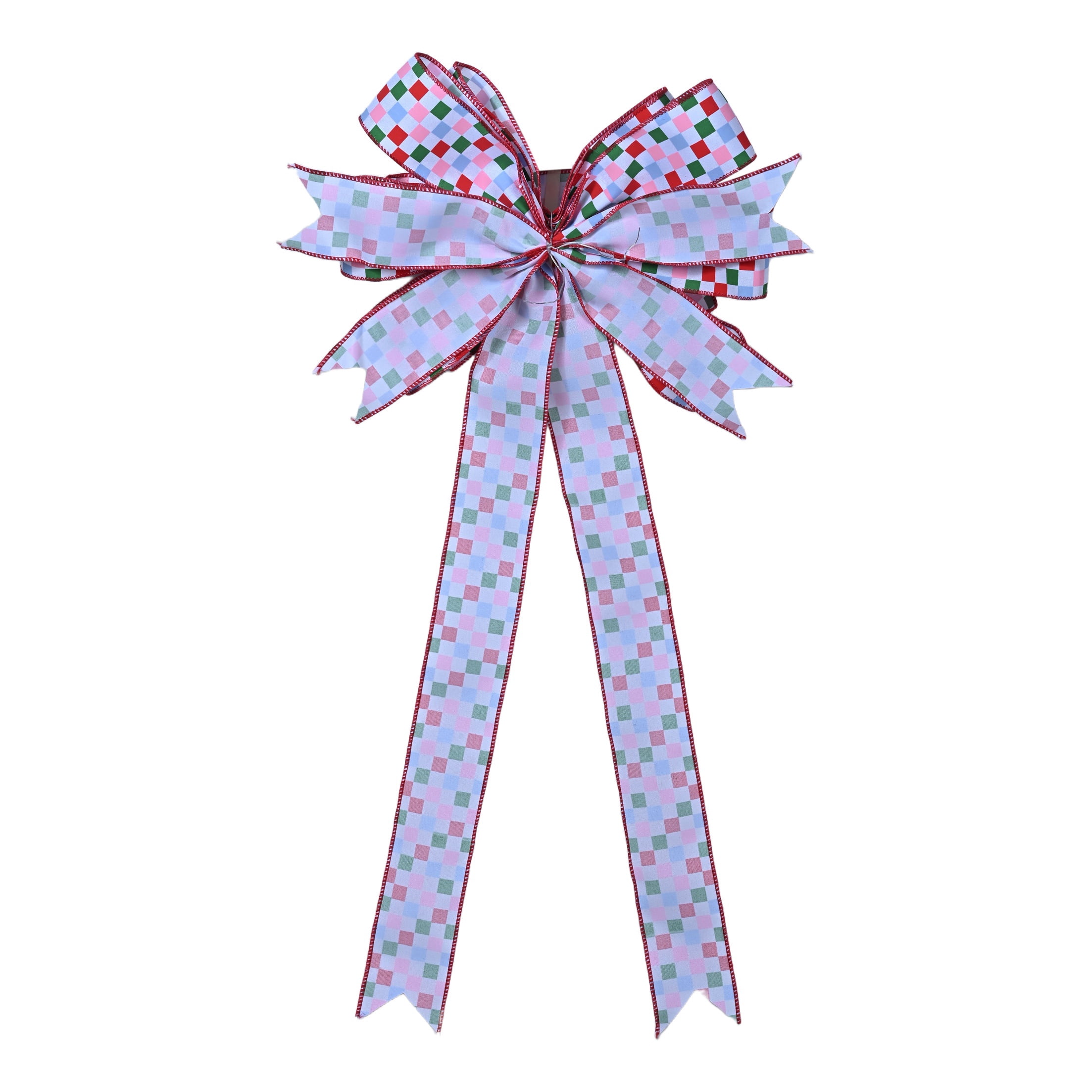 Multicolor Checked Decorative Christmas Bow, by Holiday Time