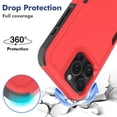 thumbnail image 3 of Decase Heavy-Duty Case for iPhone 16 Pro Max,Dual Layer Military Grade Drop Protection Anti-Fingerprint Anti-Scratch Hard Back Cover Silicone Bumper Shockproof Case for iPhone 16 Pro Max,Red, 3 of 5