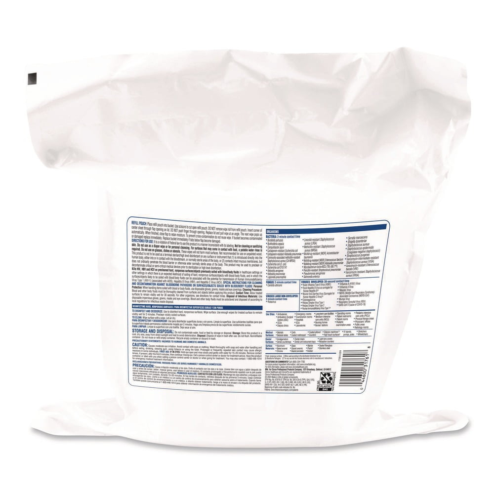 VersaSure 12 in. x 12 in. 1-Ply Cleaner Disinfectant Wipes - White Fragranced (2/Carton)