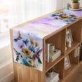 thumbnail image 6 of Table Runners 72 Inches Long Dress Scarves, Pink Purple Hummingbird Farmhouse Kitchen/Dining Table Runner, Coffee Tablerunners, Spring Oil Painting Sunflowers 18x72 Inch, 6 of 9