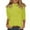 Fluorescent Green #021, variant on Women's V Neck 3/4 Length Sleeve Tops Silk Satin Dressy Blouse Business Work Casual Shirts Khaki XL
