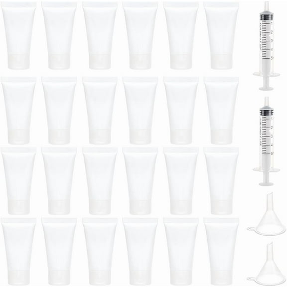 30 Pcs 15ml Empty Tubes Plastic Empty Lotion Tubes Plastic Refillable Soft Squeeze Bottles Makeup Sample Bottles Travel Size Containers for Shampoo Hand Creams Dividing