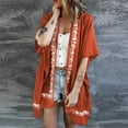 thumbnail image 2 of Lilgiuy Women Print Chiffon Beach Kimono Cardigan Blouse Shawl Loose Top Outwear Fall Fashion 2022 Spring Winter, 2 of 5
