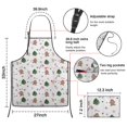 thumbnail image 7 of White Christmas Gingerbread Man Pattern Apron-Garden Aprons for Women with Pockets-Cotton Linen Waterproof Kitchen Cooking Gardening Aprons Adjustable for Kitchen,Cooking,BBQ and Salon 33"x27", 7 of 7