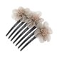 thumbnail image 1 of Ofertas Únicas 1 Pc Peine Lateral Floral Duradero para Mujeres Color Café Tela Plástico, 1 of 4