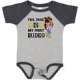 thumbnail image 3 of Inktastic Yes, This is My First Rodeo- Cowgirl in Hat and Boots Girls Baby Bodysuit, 3 of 5