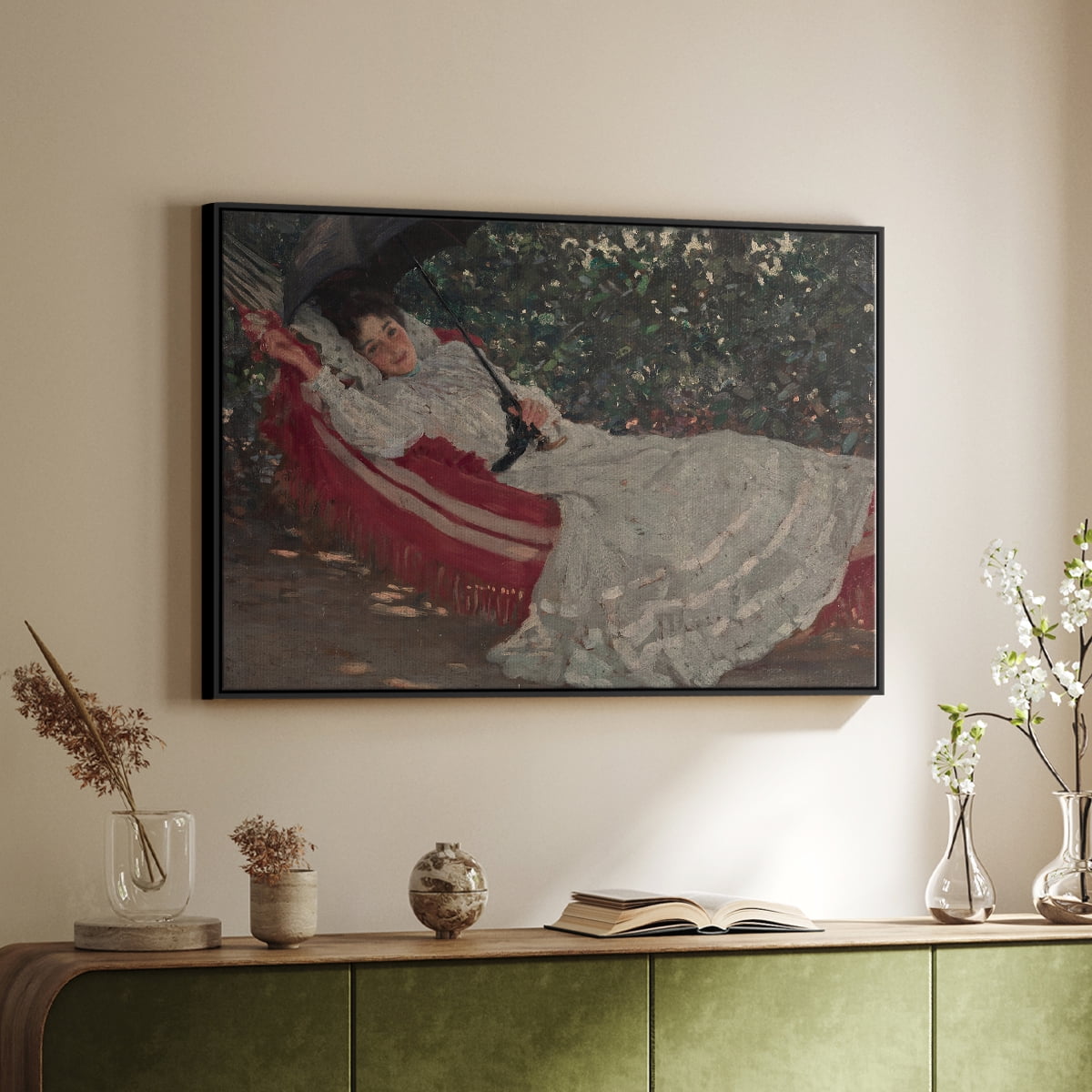 Vintage Botanical Print-XCVIII By Wexford Home Framed in Black Wood Gallery Wrapped Canvas 17 in. x 25 in.