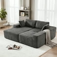 thumbnail image 2 of FIONA'S MAGIC Cloud Sectional Couches,Modular Sofa with Deep Seat, Sponge Compression Sofas, Gray, 2 of 7