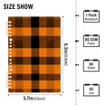 thumbnail image 3 of Haosy Orange Scottish Tartan Notebooks 2 Pcs 1-subject Journal 60 Sheets A5 College Ruled Paper Detachable Ring 8.3"x5.7", 3 of 8