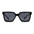 thumbnail image 2 of Arrow Metal Chain Arm Large Horned Chic Fashion Sunglasses All Black, 2 of 4