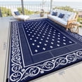 thumbnail image 3 of Findosom 8'x10' Blue Outdoor Rug Reversible Outdoor Mat RV Outdoor Plastic Straw Area Rug Mat Camping Rugs Waterproof Floor Mat and Rug for RV,Patio,Backyard,Deck,Picnic,Beach,Trailer, 3 of 7