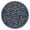 Botanical, variant on Celestial Round Elastic Tablecloth - Sun and Moon Astrology Print Waterproof Fitted Table Cover for Outdoor Dining, Windproof Picnic Cloth