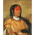 thumbnail image 3 of George Catlin 15x18 Black Modern Framed Museum Art Print Titled - Eeh-Tow-Wees-Ka-Zeet, He Who Has Eyes Behind Him (Also Known as Broken Arm), a Foremost Brave (1832), 3 of 5