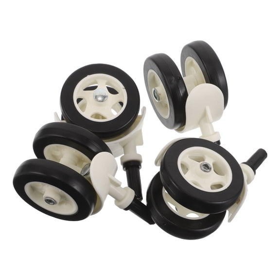 LOLIPPYY 4Pcs Plastic Caster Wheels for Walkers with Noisefree Smooth Swivel Mobility