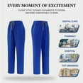 thumbnail image 6 of Scrubs for Women Set - Stretch Top & Cargo Pants with Multi Pocket for Nurse Royal Blue M, 6 of 7