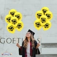 thumbnail image 2 of PMU 100 Pcs Graduation Balloons PartyTex 11 inch Premium Yellow with All-Over Print White Grad Caps-Confetti and Streamers Graduation Party Decorations, 2 of 7