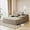 Camel, variant on BISHE Oversized Upholstered Sofa Bed with 3 Pillows, 68" Corduroy Chaise Lounge Sleeper Couch, Fully Compressed Foam Loveseat for Apartment, Living Room, Bedroom, Grey