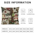 thumbnail image 5 of Orinice Owls Christmas Decorations Graphic Decorative Cushion Throw Pillow Cover for Home Couch Living Room Bed Sofa Winter Soft and Durable Car Couch Bedroom 1PC 24x24in, 5 of 5