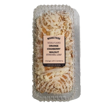 Marketside Orange Cranberry Walnut Streusel Loaf Cake, 16 oz, (Ready to Serve)