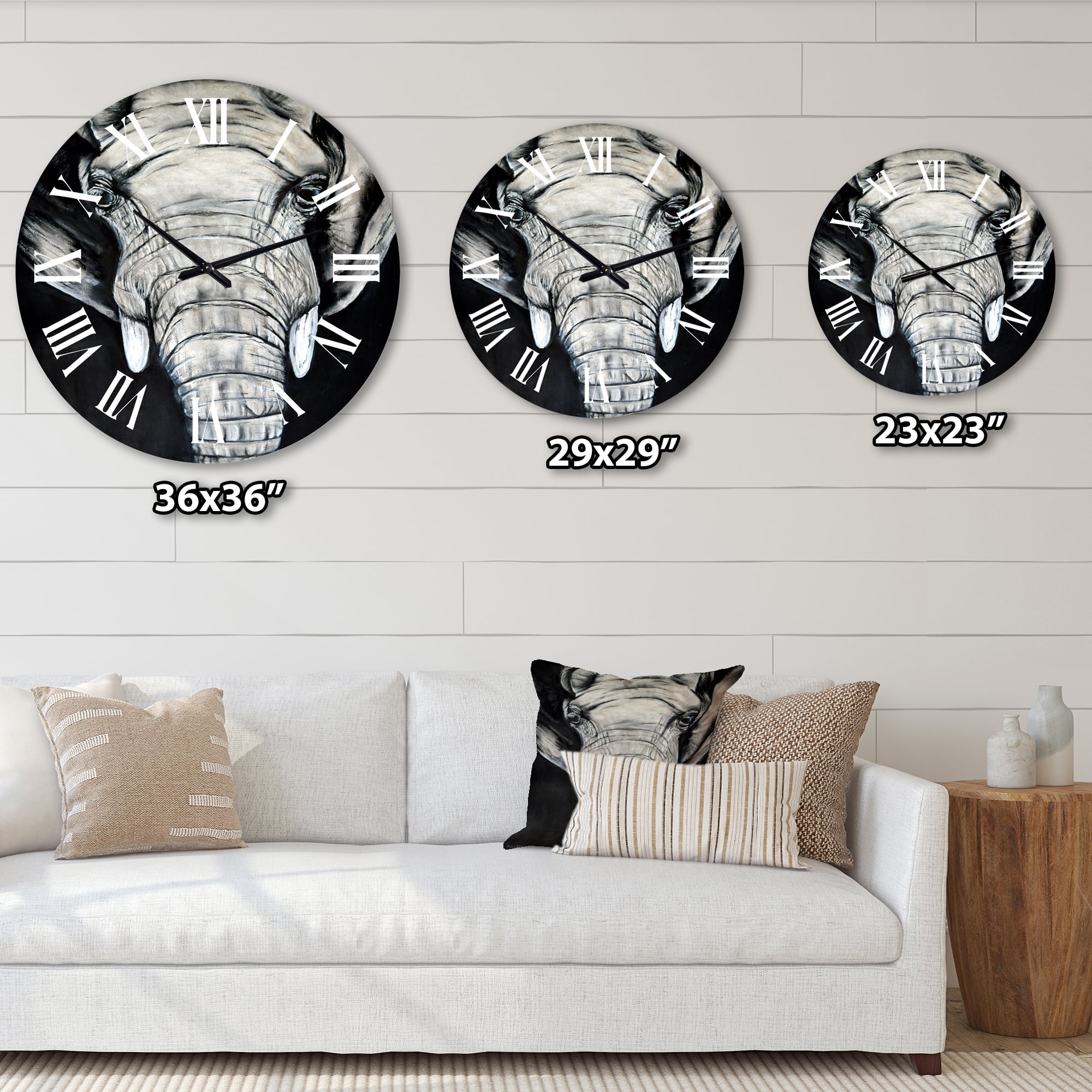 Designart 1 in Farmhouse Wall Clock
