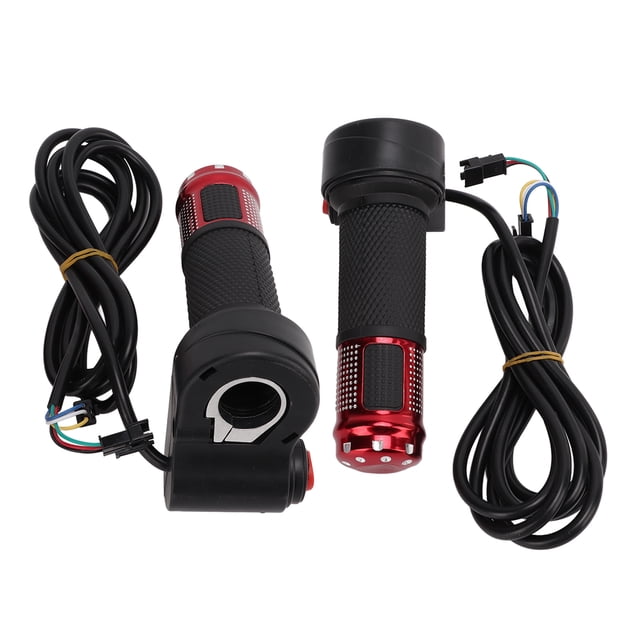 Electric Bicycle Throttle Grip, Long Service Life Electric Bicycle Accessory Lightweight Automatic Identification Function Strong for Electric Bicycle Gold,Silver,Blue,Red